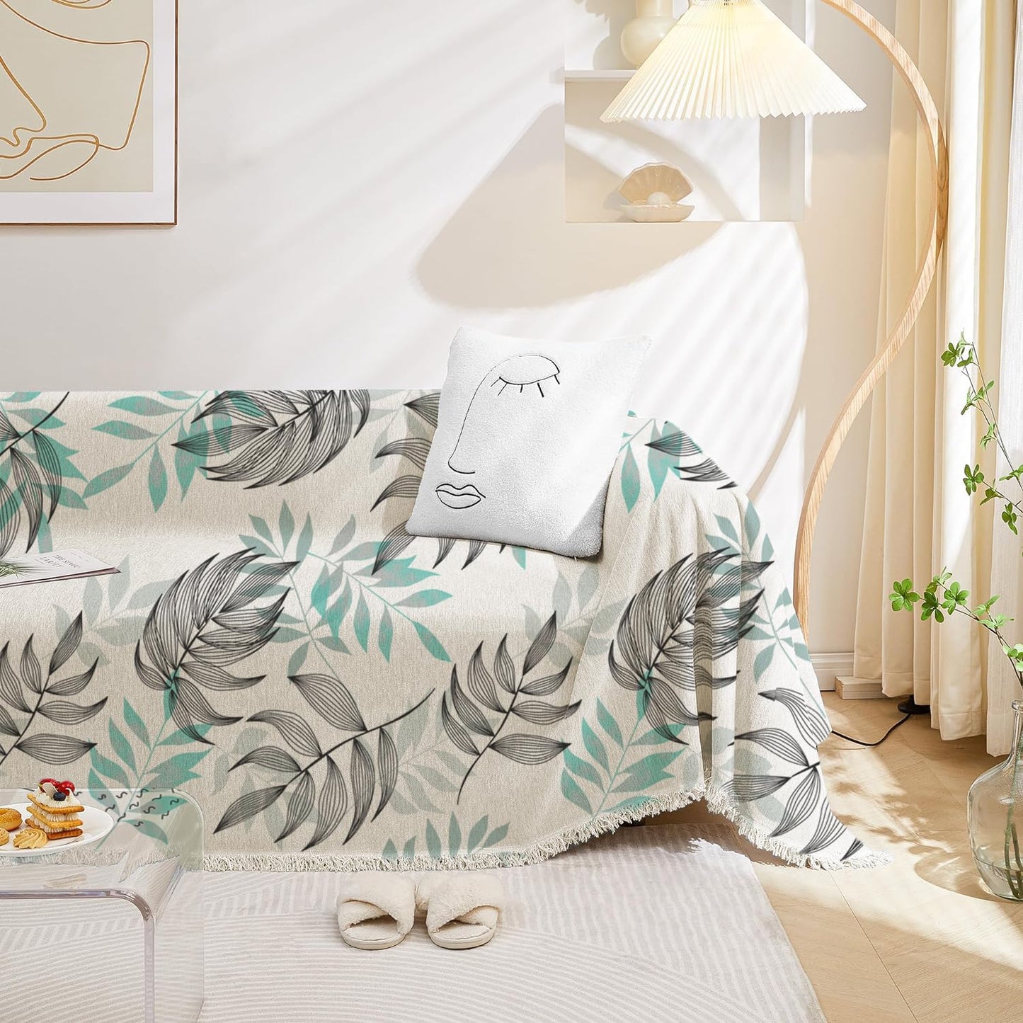 Super Soft Throws for Sofa and Couch – Tropical Oasis Green